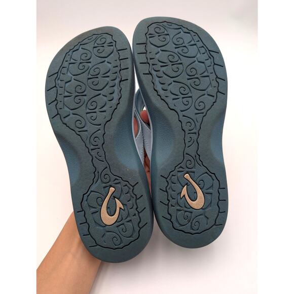 OluKai Ohana Water-Friendly Flat Sandals Women's Blue Size US W7 EU37 - Picture 8 of 11